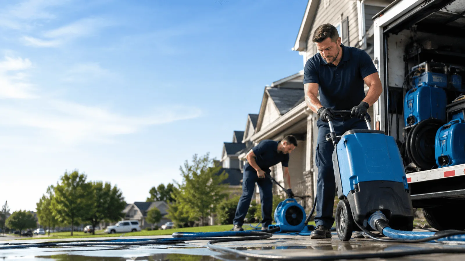 Dehumidification being performed in Hanlontown, IA